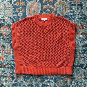 Madewell woven short sleeve sweater